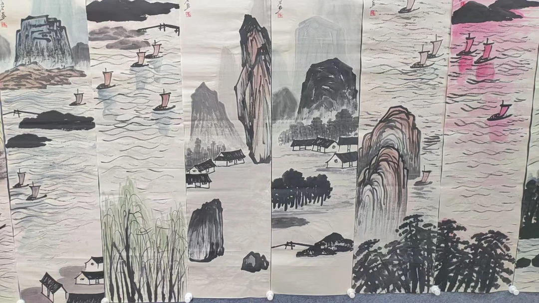 【鸿忆】精品十二条屏装饰画通用链接