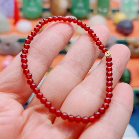 石榴石手链银S925镶嵌多样性发货一件