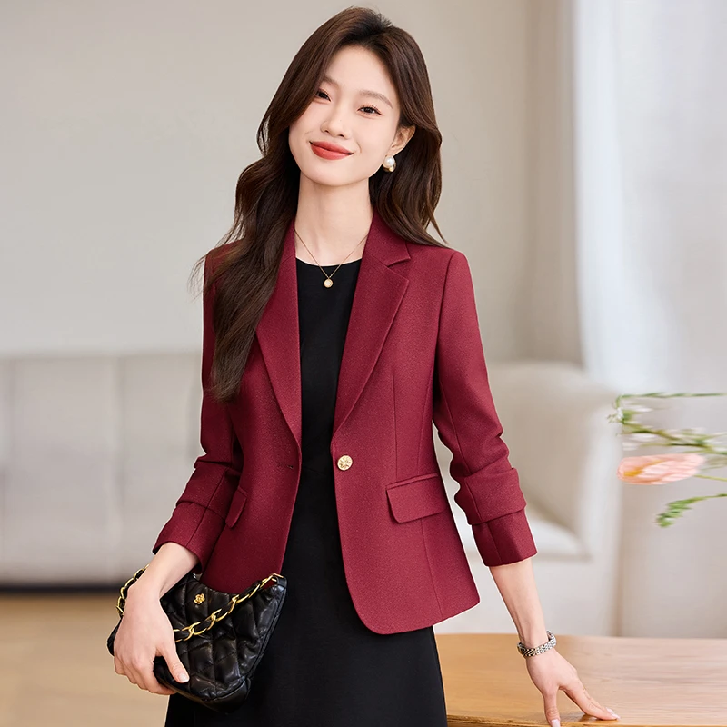 妈妈春装职业女款西装外套女2025春季新款修身高级感西服休闲上衣