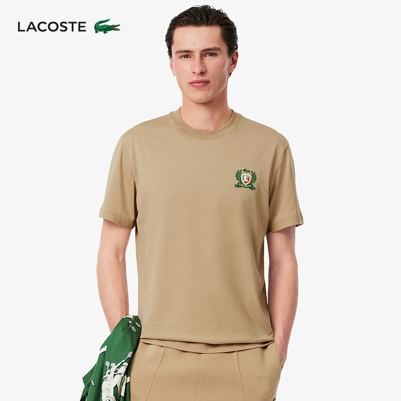 LACOSTE法国鳄鱼男装25夏季新款复古简约运动休闲短袖T恤|TH0027