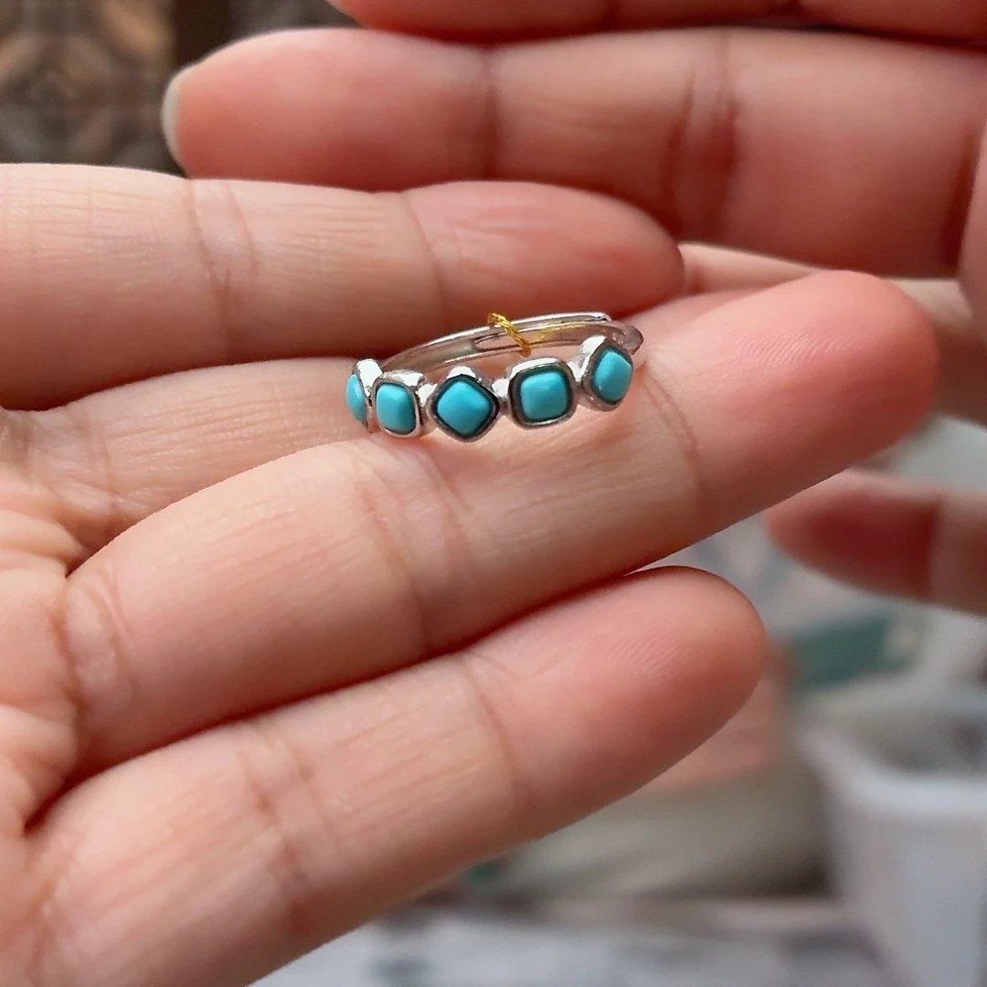 银S925镶嵌绿松石珠宝奇石