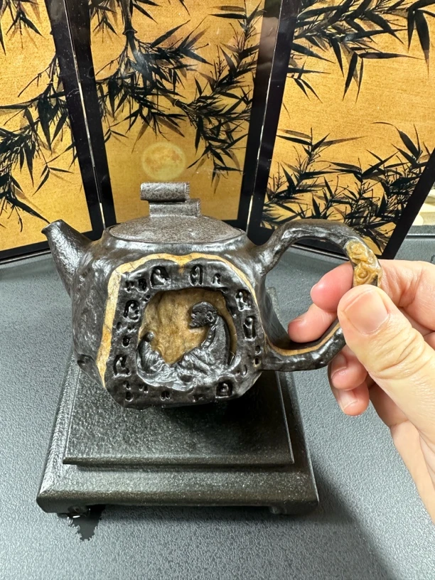 《达摩》冰碛岩手工雕刻茶器