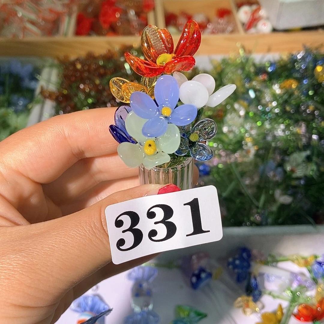 琉璃手工艺品默**头331花瓶