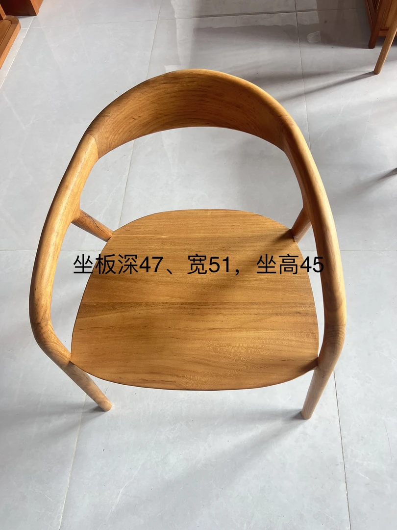 缅甸柚木休闲靠背椅