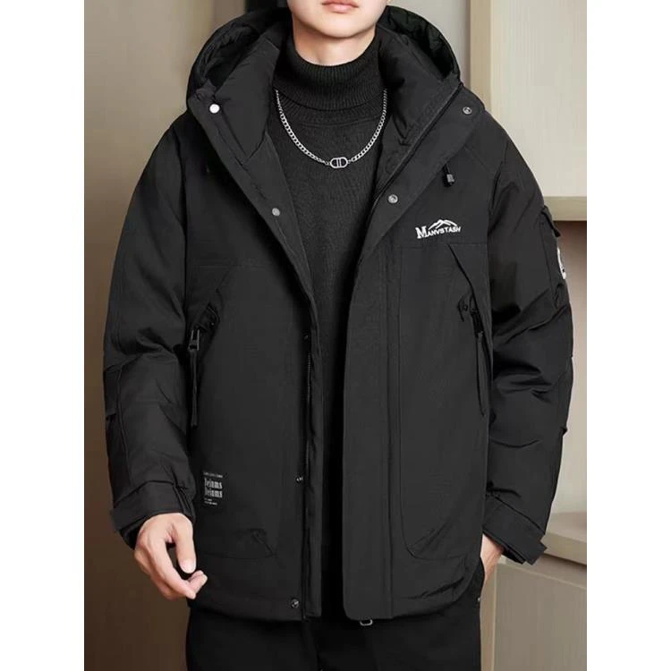 冬季加厚保暖棉服防风防寒连帽工装棉袄外套#dm06