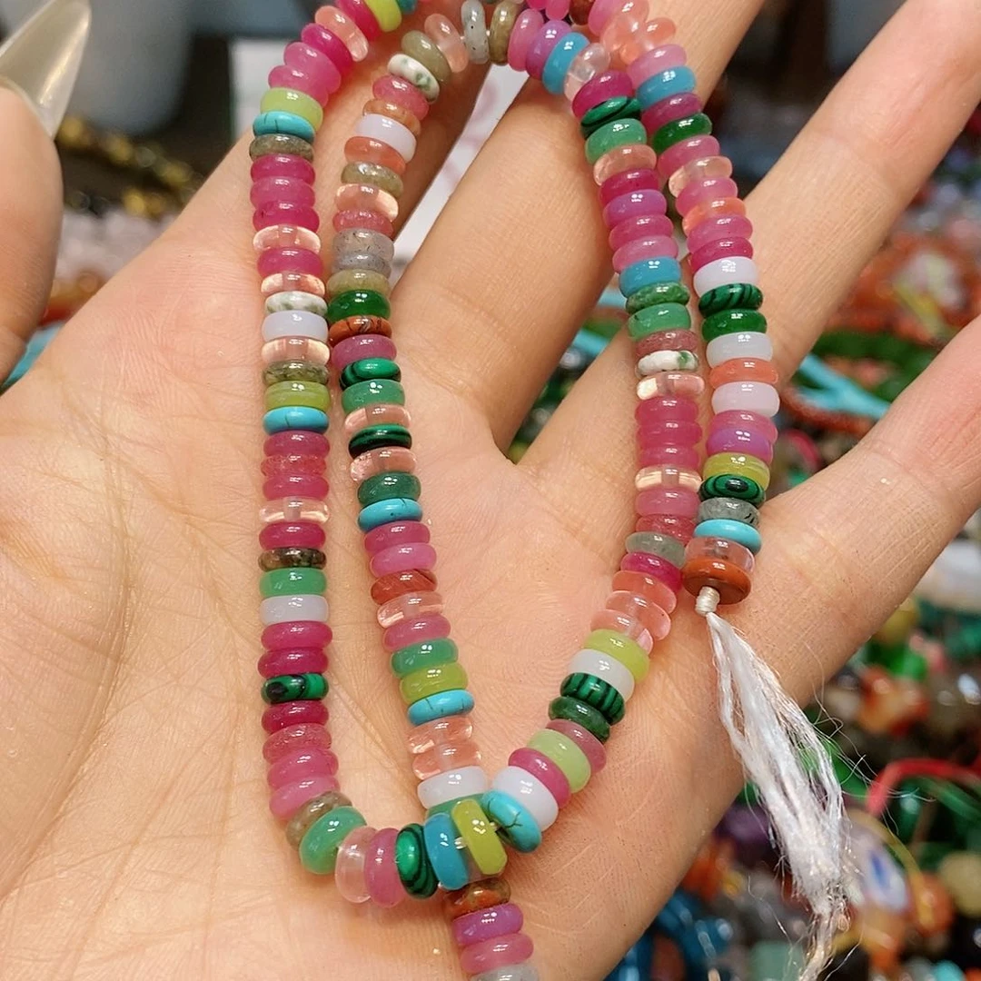 散珠玛瑙/玉髓多宝隔片一条6mm