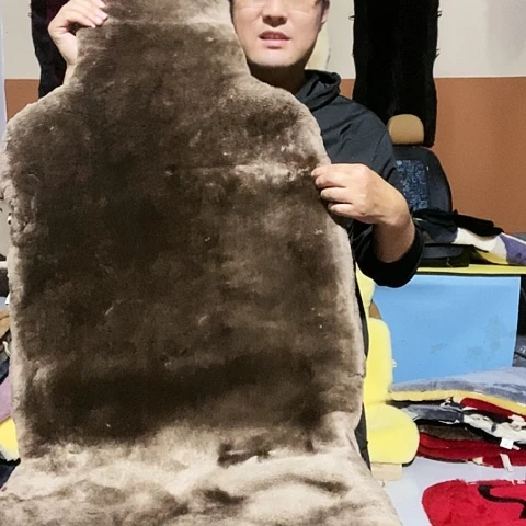 羊毛深咖色两个单座