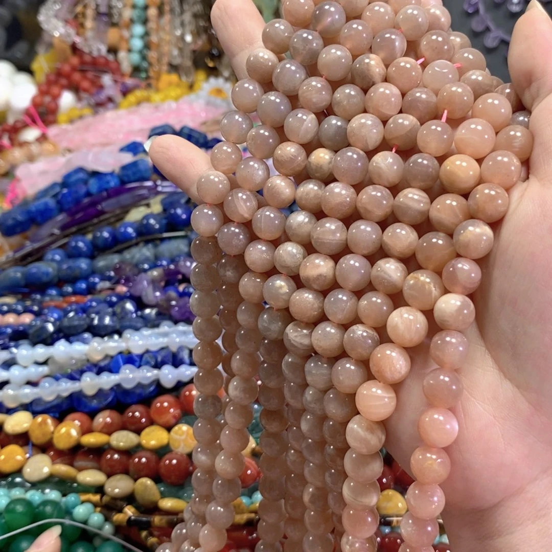 玛瑙/玉髓足银镀金镶嵌珠宝半成品太阳一条卡10mm