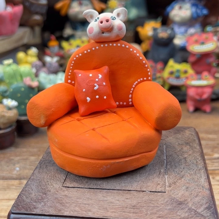 陶摆件小镇青花每日有新品