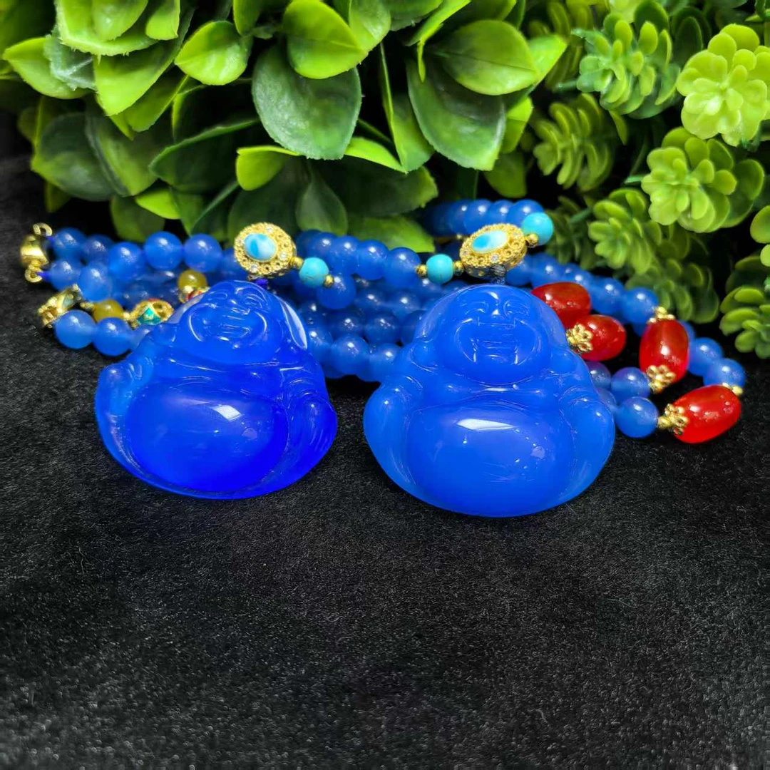 江德洋珠宝S7954皇家永恒之蓝玛瑙蓝佛公-配珠链-多样性只发一件