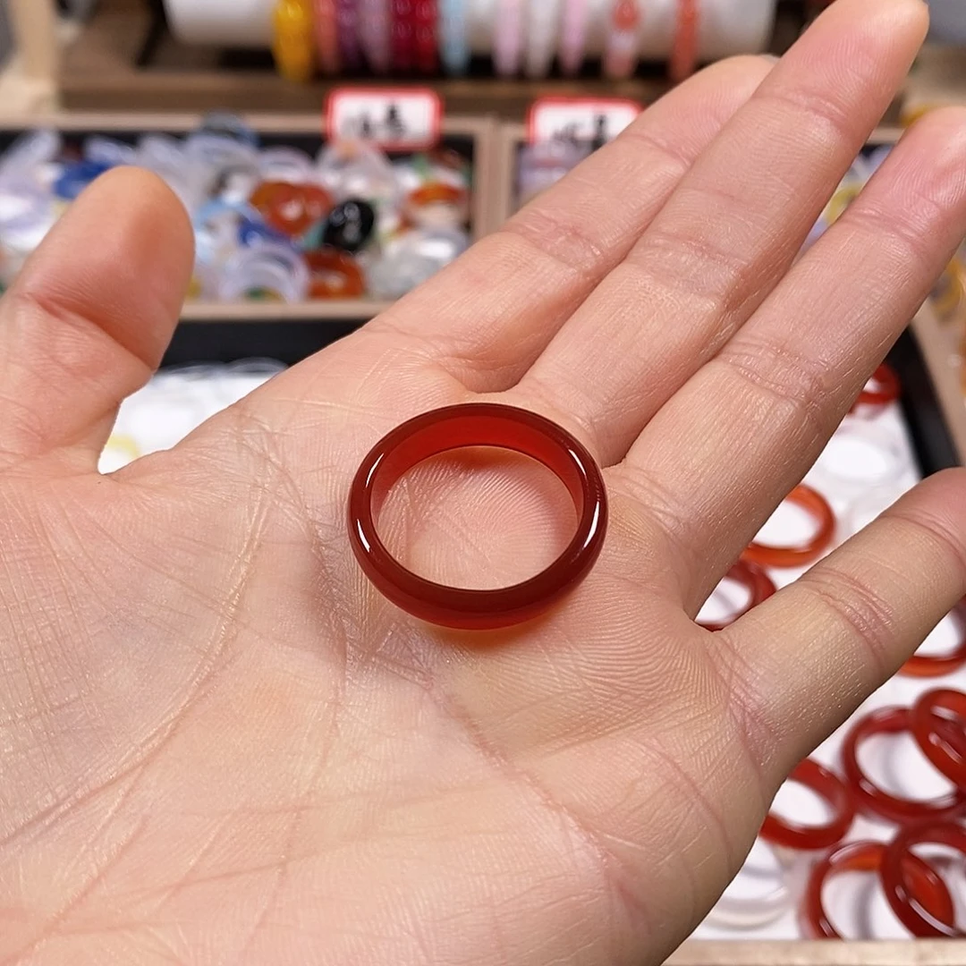 玛瑙/玉髓戒指未镶嵌玉**糊