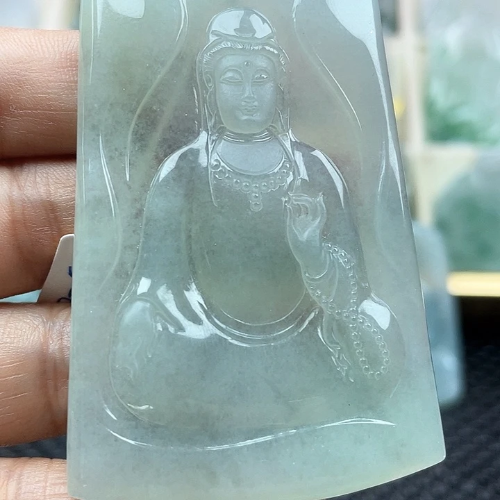 颈饰未镶嵌翡翠鹤*…天然翡翠素衣