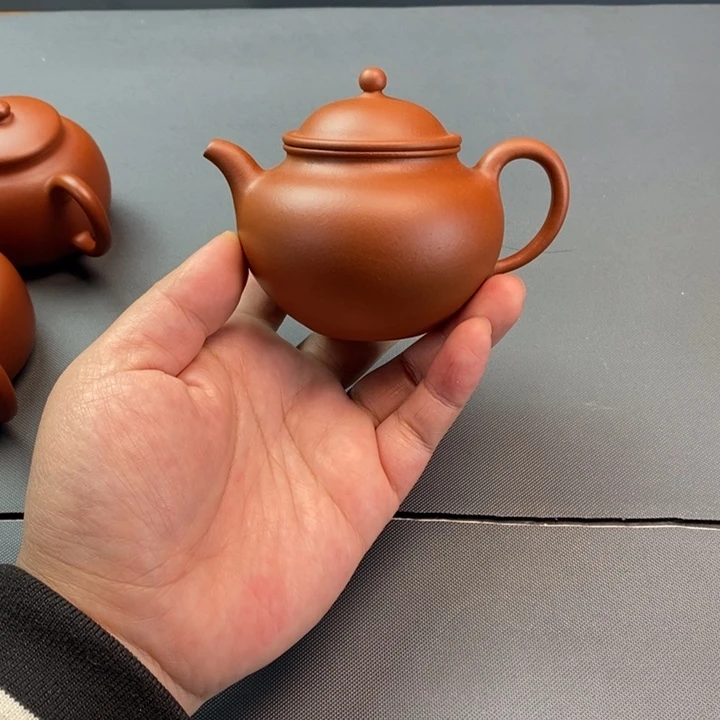 蓝***思紫砂茶壶全手高莲子