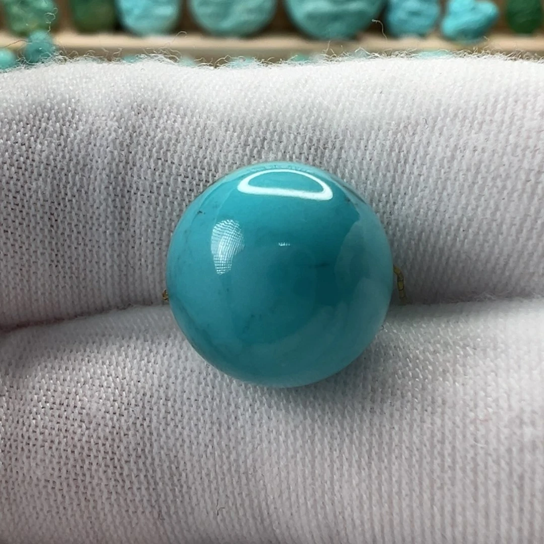 未镶嵌绿松石圆珠12.7mm