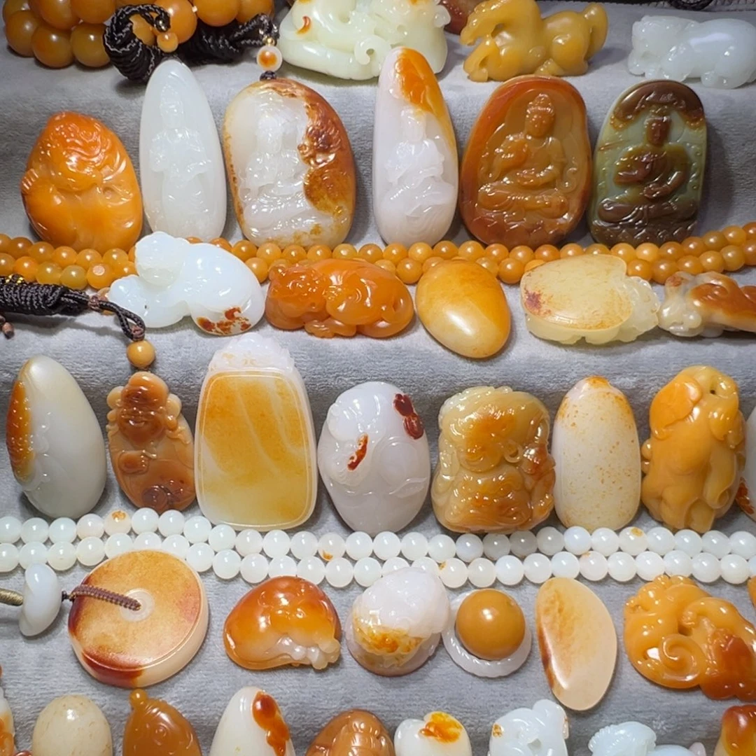和田玉未镶嵌吊坠(不含链)