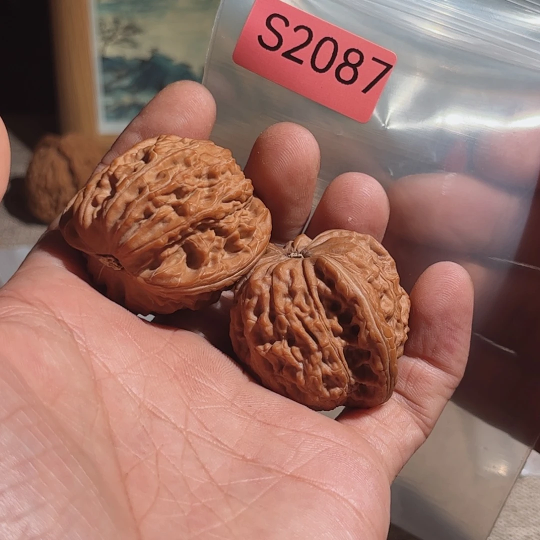 文玩核桃把件磨盘