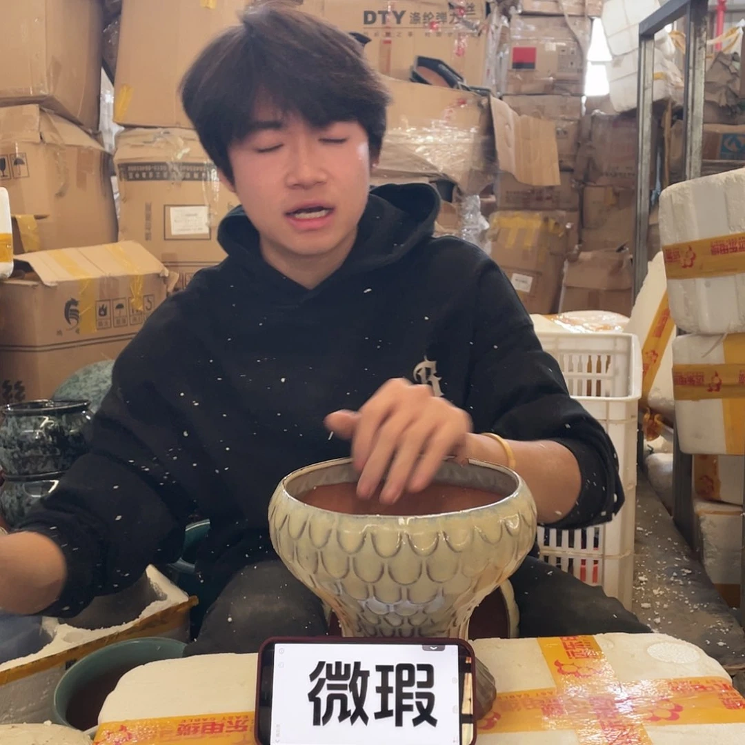 红陶宜兴紫砂花盆