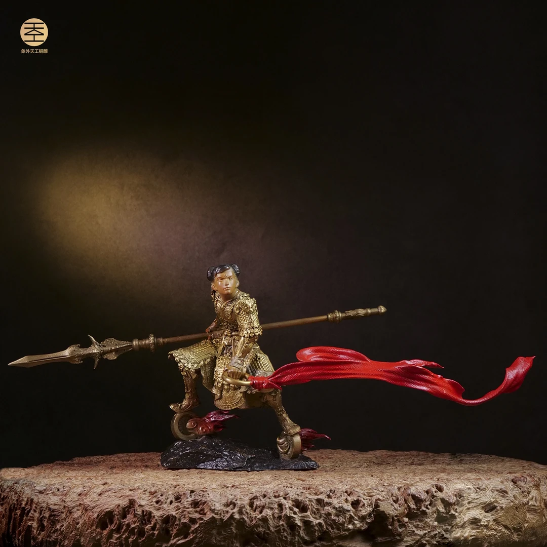 象外天工国风、哪吒战神西游记全铜艺术家原创雕塑玄关摆件