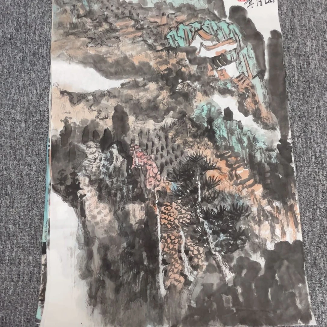 国画绘画作品多次参加国内外68.45