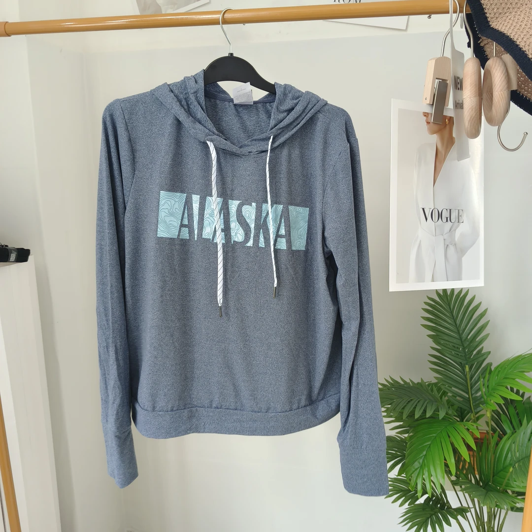 61303带帽灰色休闲卫衣