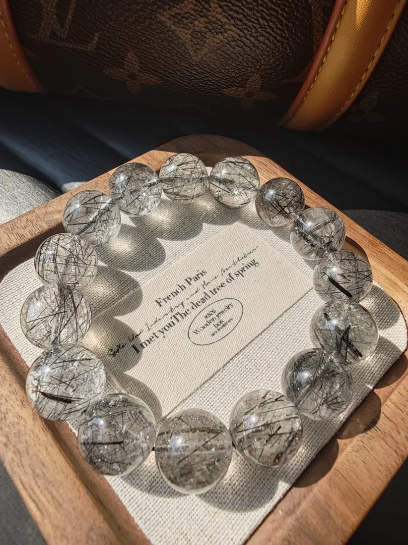 原创设计黑发14mm手链蛇年戴起来