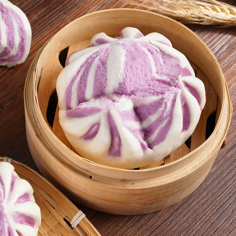 【次日达】亿品鲜紫薯开花馒头300克6个装早餐点心加热即食广式早茶