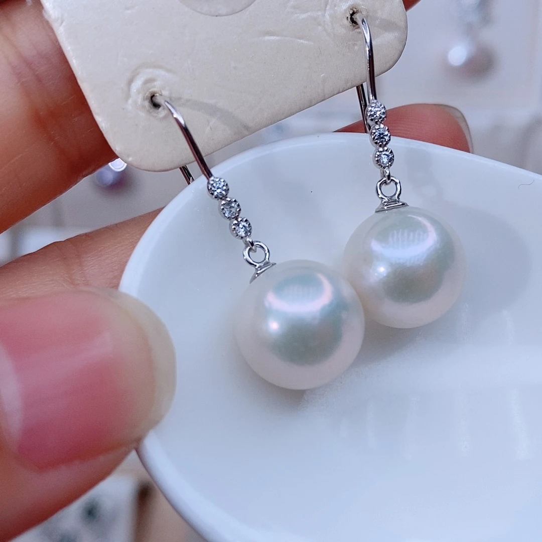 项链银S925镶嵌淡水珍珠