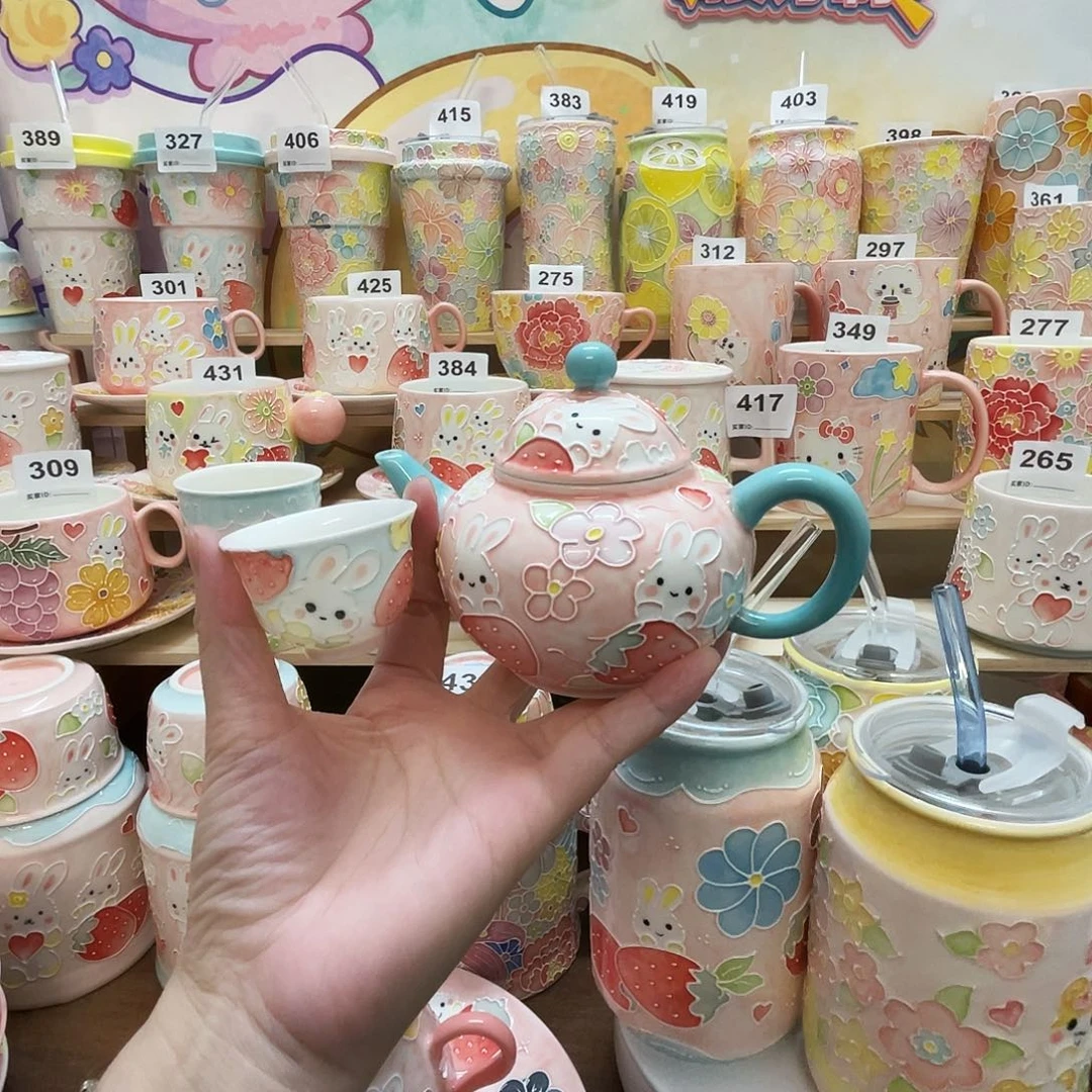 瓷片微瑕玉泥茶壶套装108号