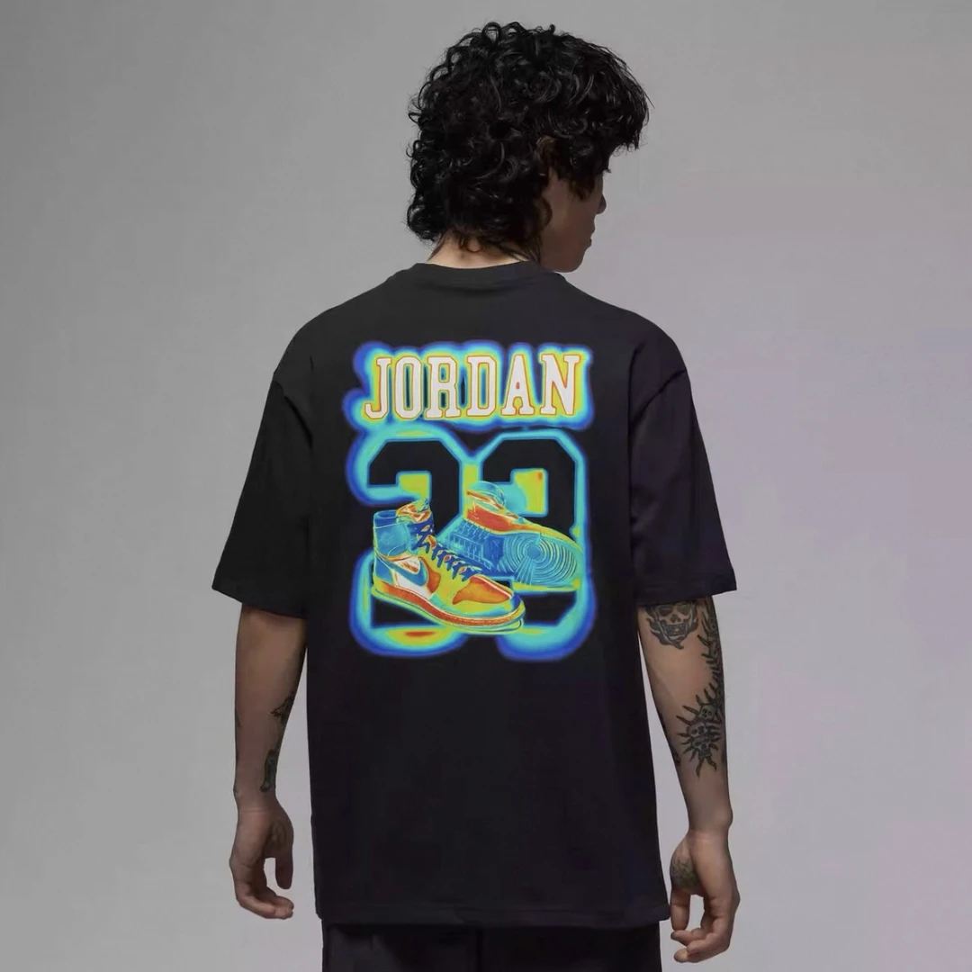 NIKE/耐克Jordan男款训练运动舒适透气休闲短袖T恤黑色IF0620010