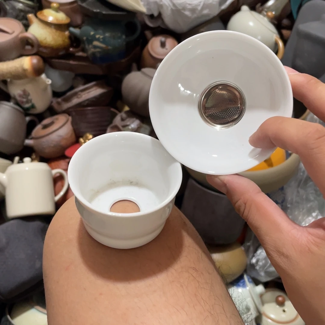 瓷片原矿绿植盆景茶香熏