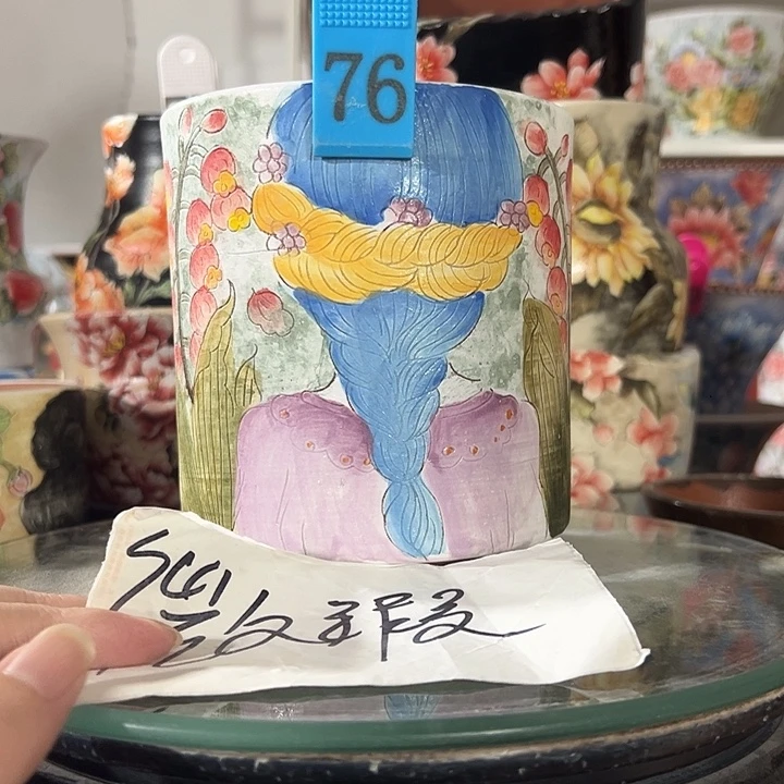 景德镇幸运花盆手绘韩式花盆