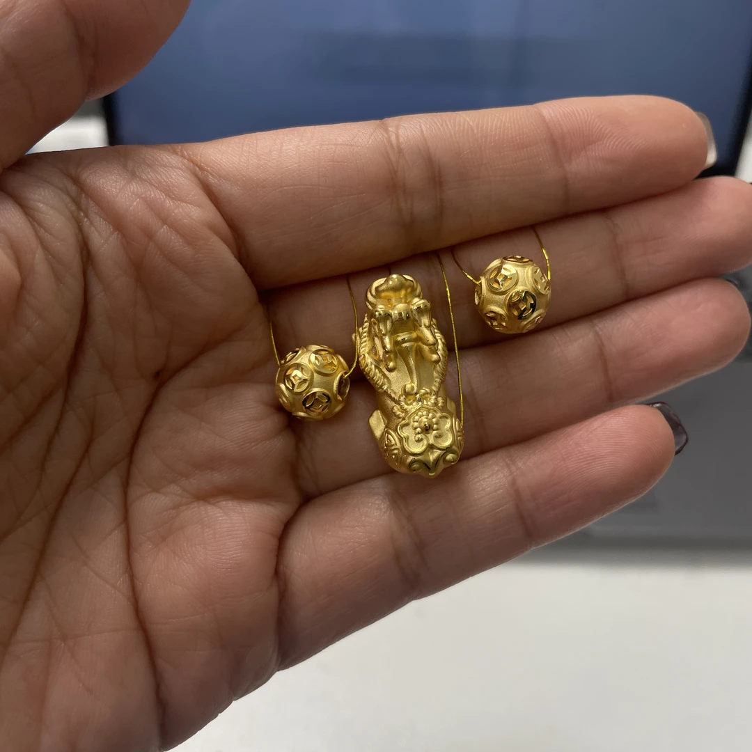 足金如意貔貅手虽