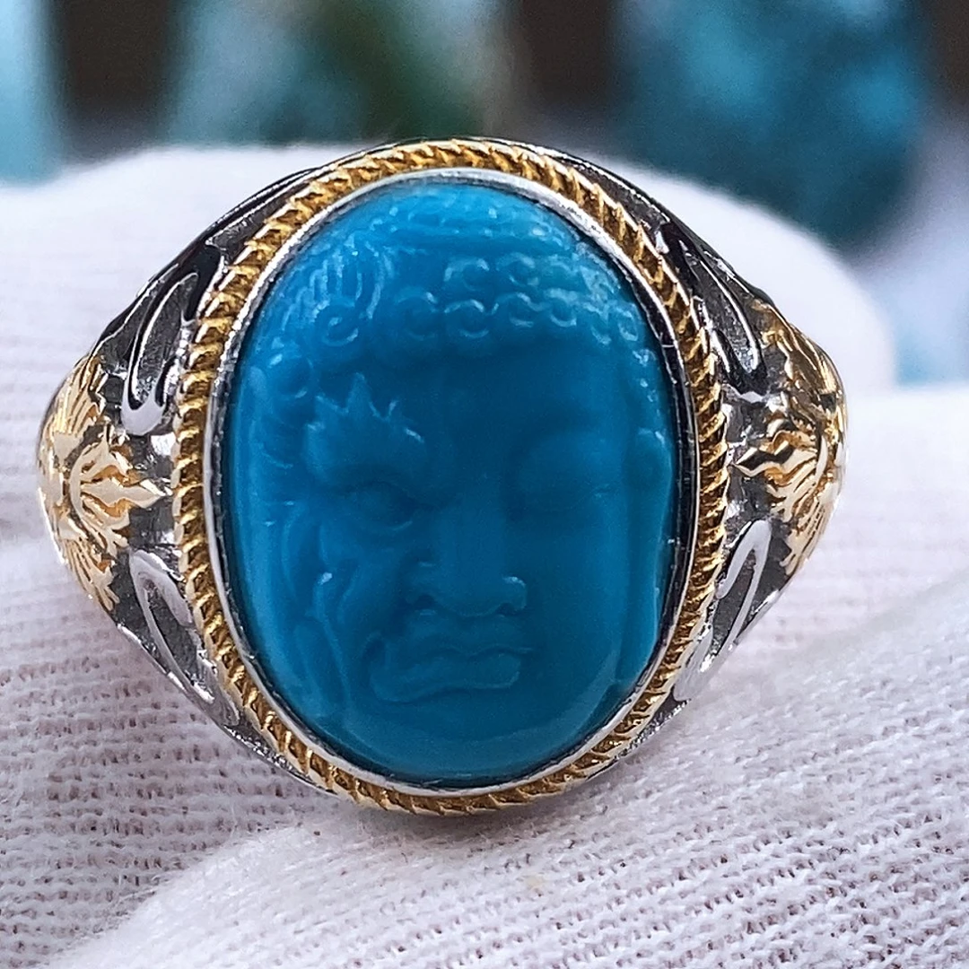 绿松石银S925镶嵌珠宝奇石