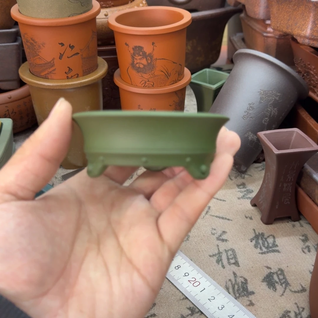 紫砂花盆宜兴紫砂正品6.5x2