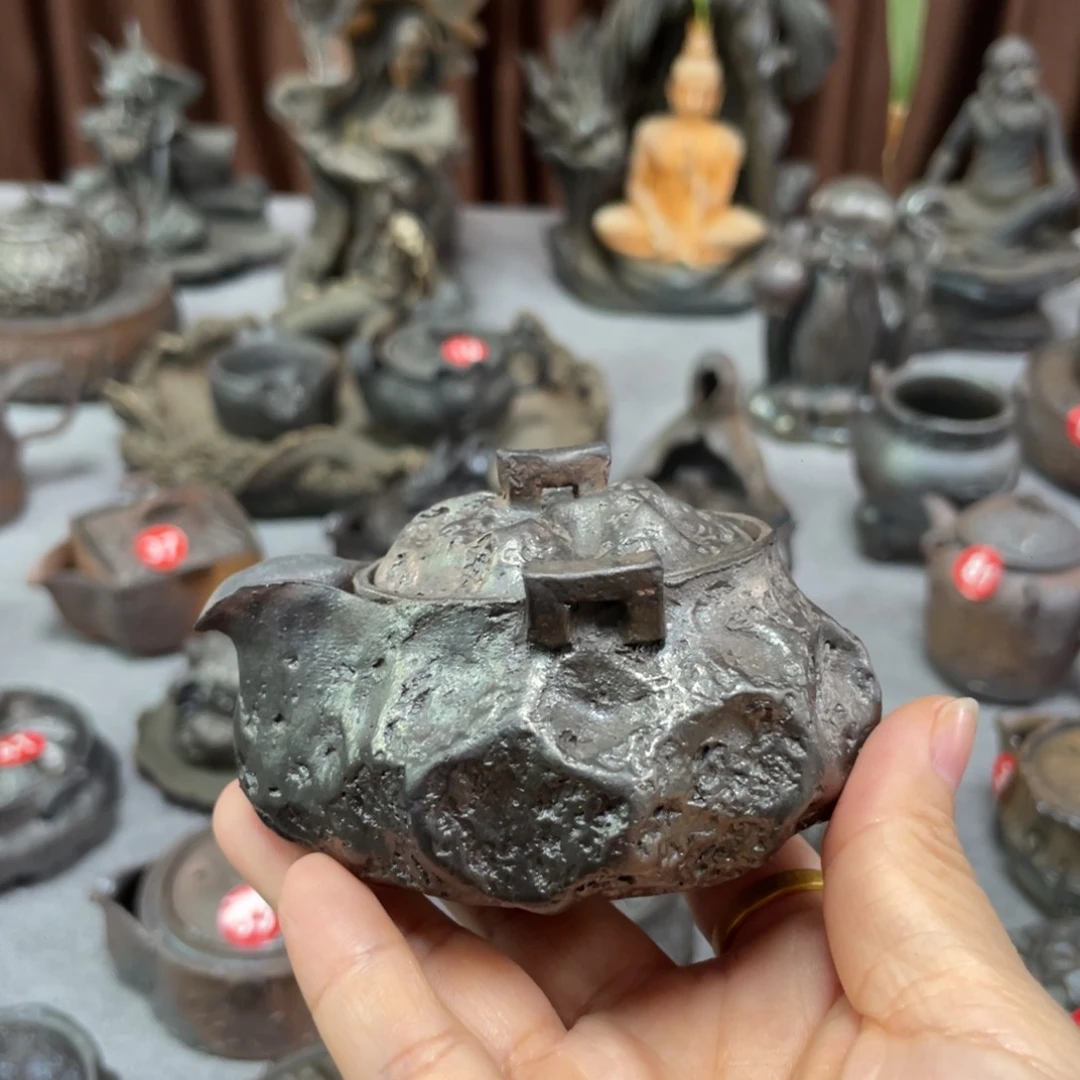 宝瓶全手捏柴烧茶器