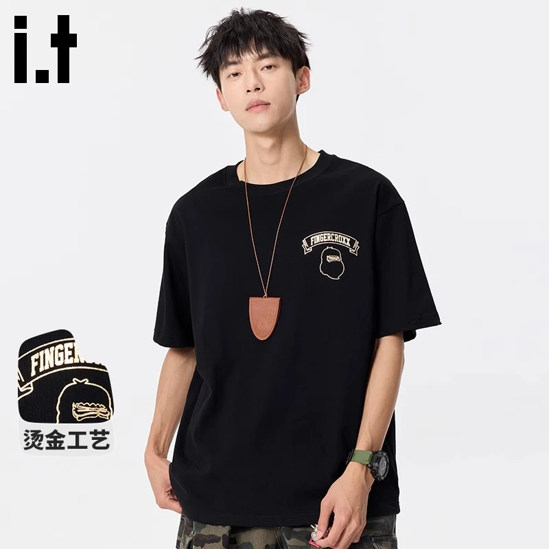 it Fingercroxx男女同款短袖t恤2025新款夏季小众设计感男装上衣