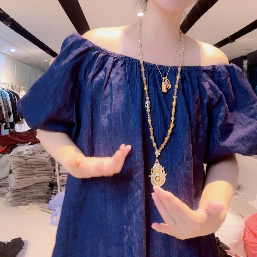 135斤牛仔裙子套装