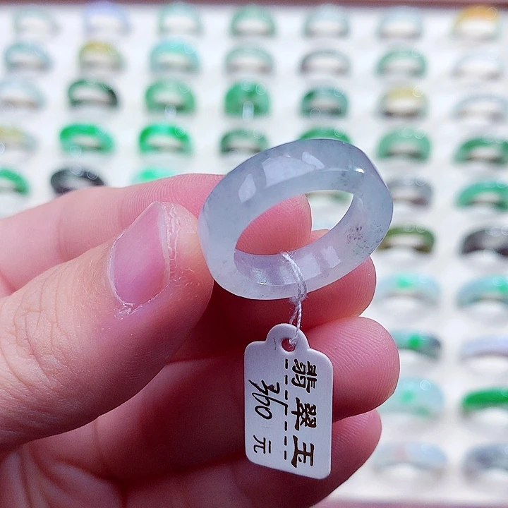 翡翠未镶嵌戒指15-16号