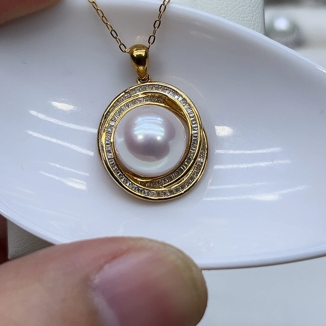 淡水珍珠颈饰银S925镶嵌