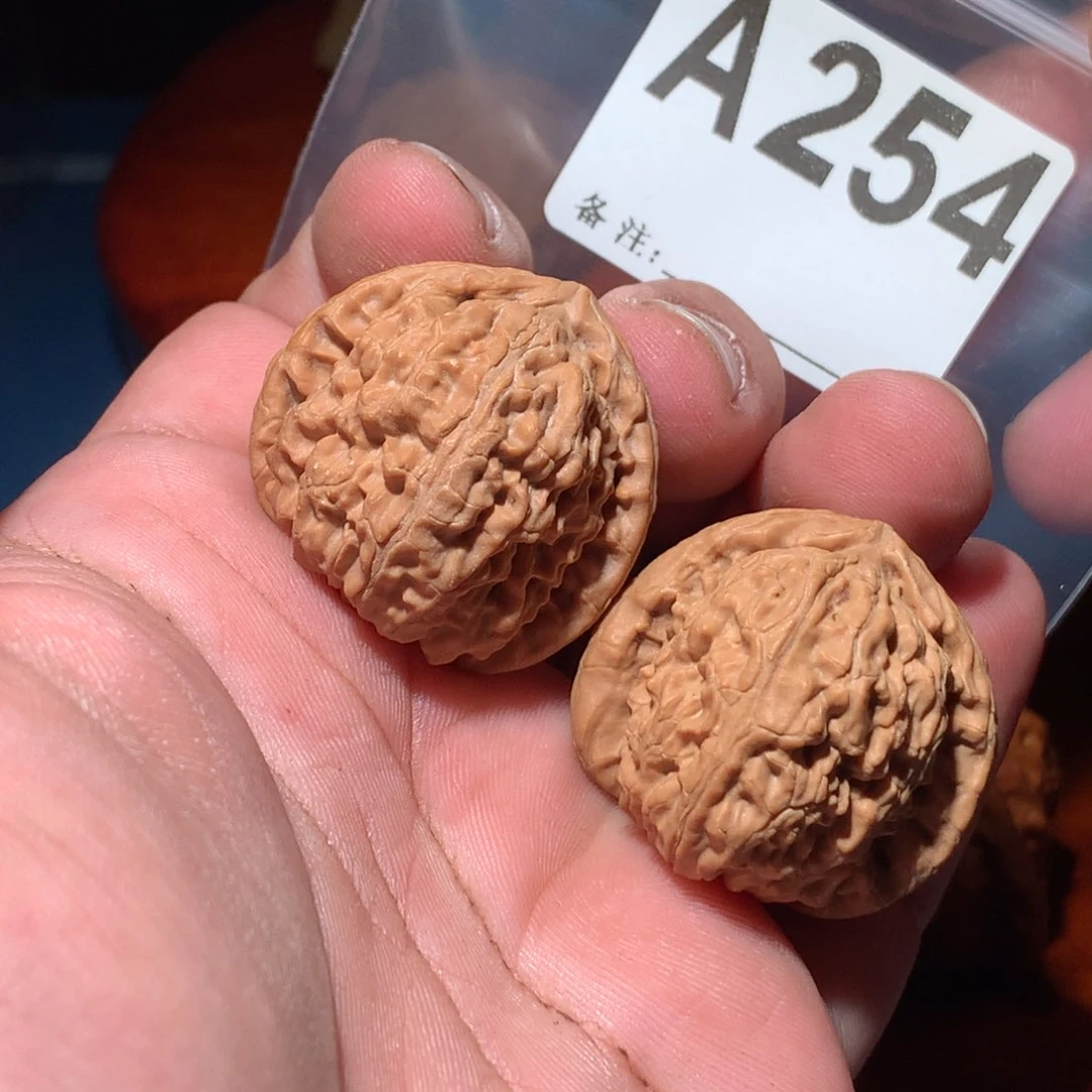 文玩核桃吊坠白狮 254