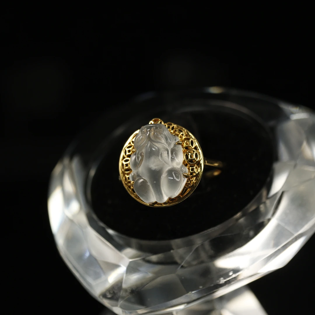 48天然缅甸翡翠A货18k貔貅戒指/200020/上海嘉禾拍卖