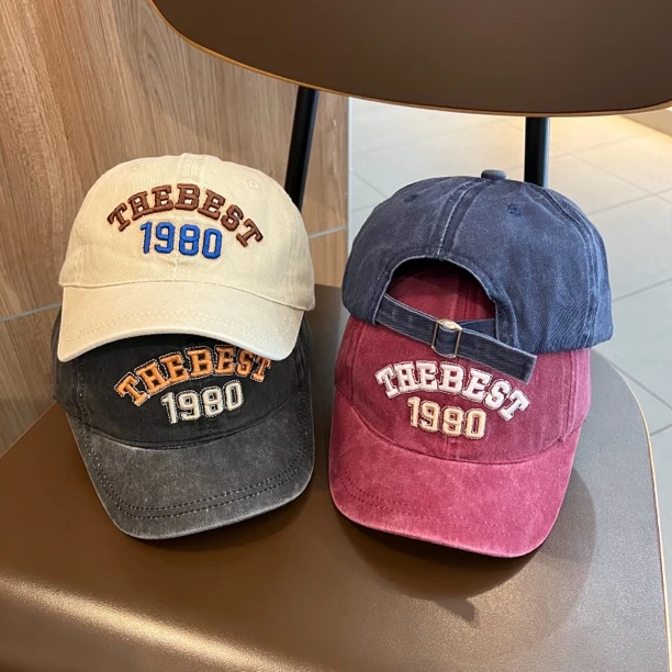 【强烈推荐】儿童复古做旧牛仔棒球帽男女宝宝百搭字母遮阳鸭舌帽潮