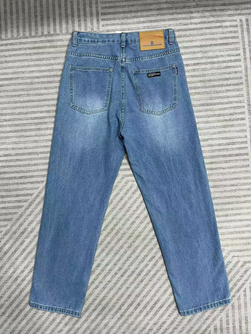 春秋四季潮牌美式高街破洞宽松无弹直筒长裤