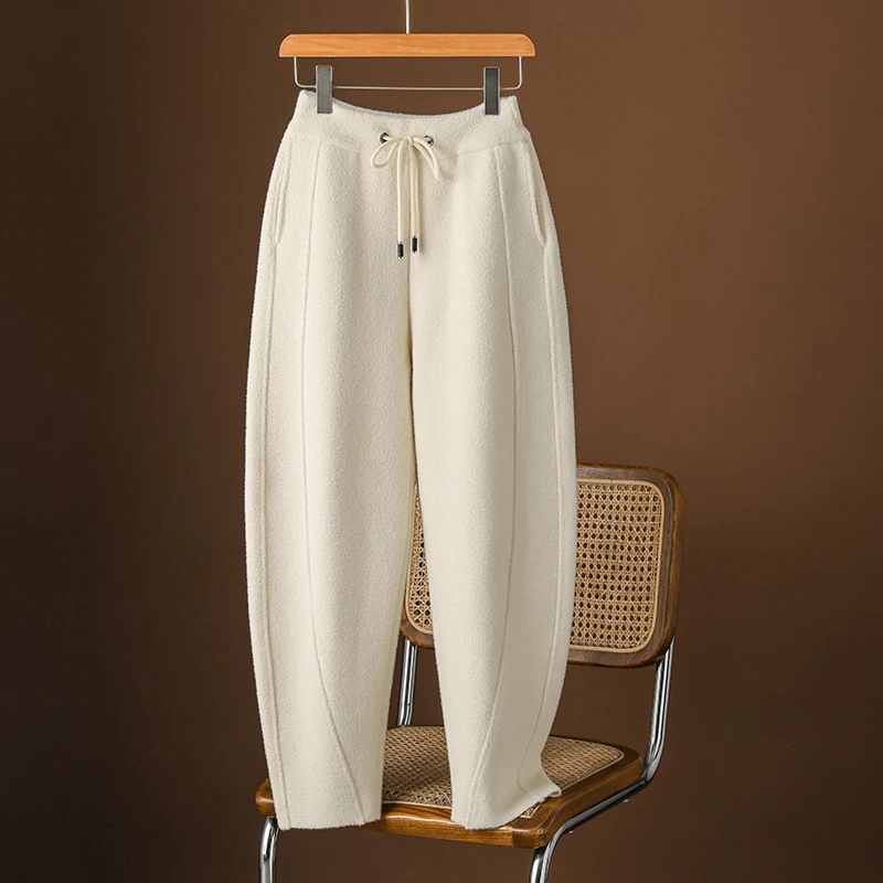 弯刀裤女款爆款2025新款秋冬宽松大码哈伦镰刀裤外穿高腰加厚裤子