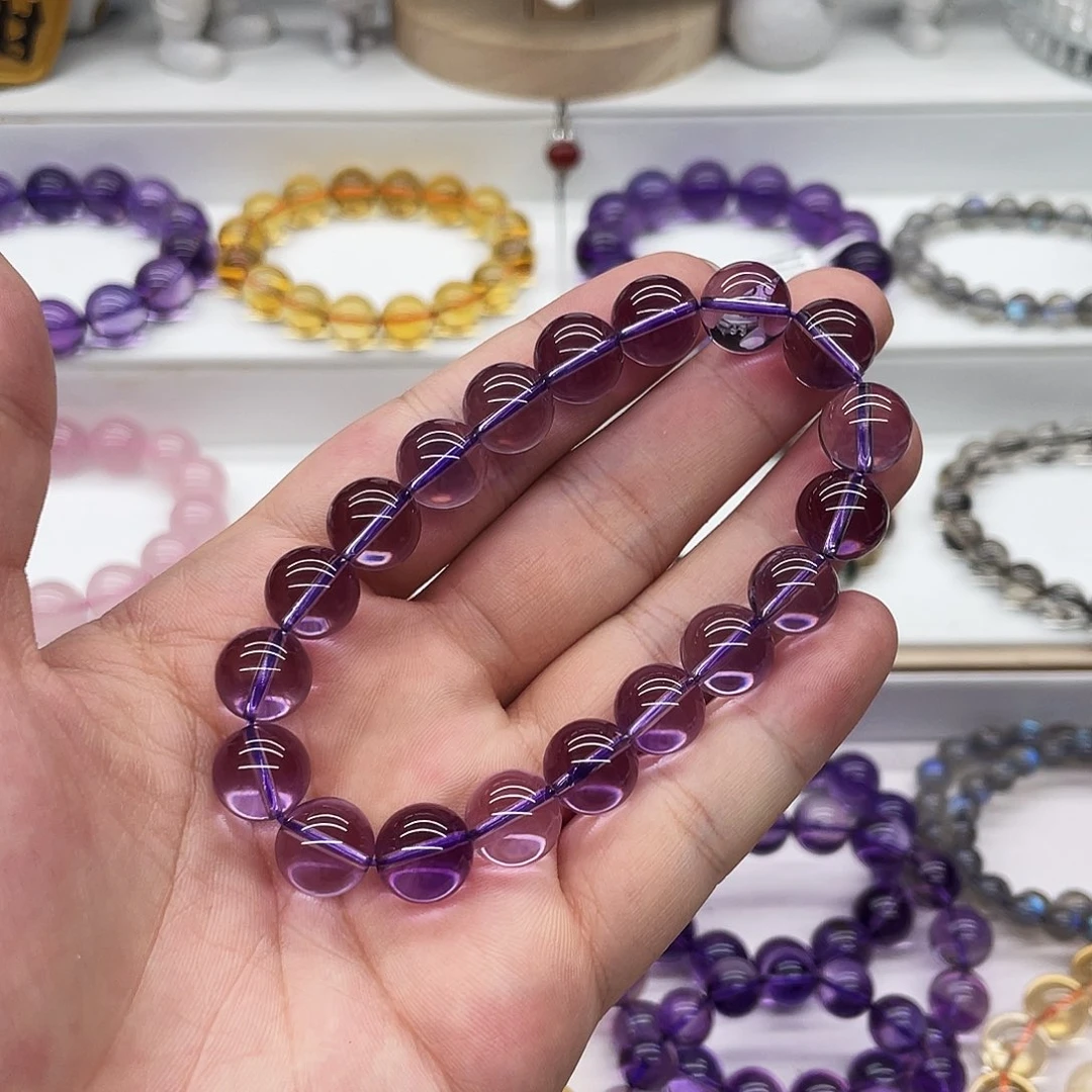 水晶手串未镶嵌紫水晶手串