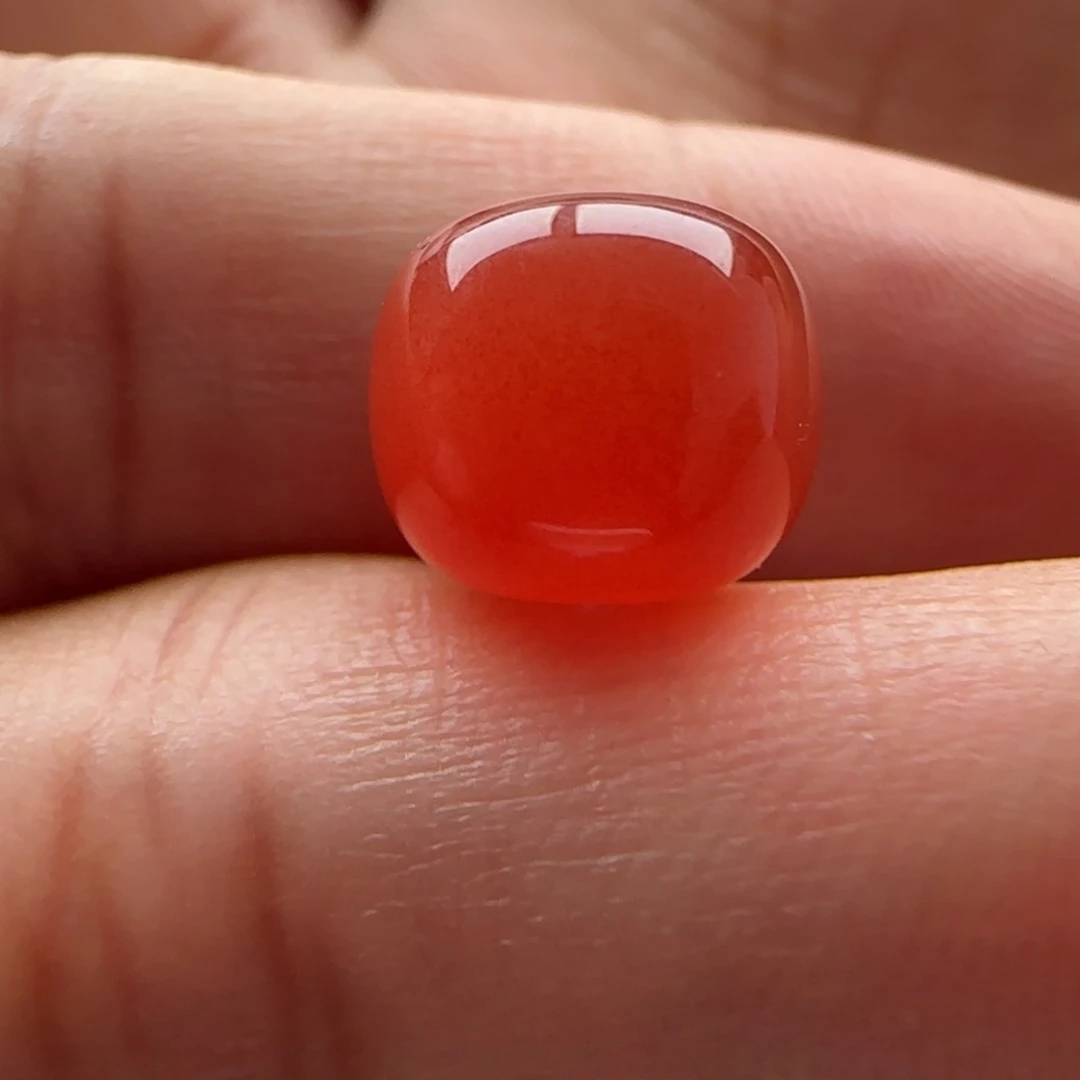 南红玛瑙未镶嵌老型10×8.7色红皮裂