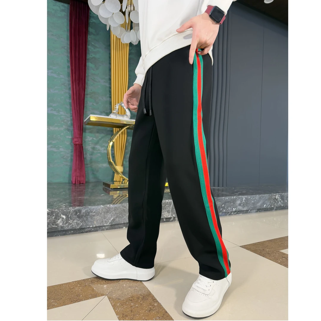 25年春季新款休闲百搭时尚轻奢阔腿直筒潮流长裤