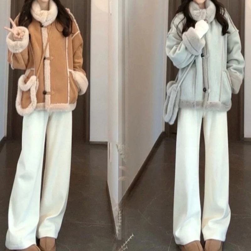 送包包外套女短款新款冬季韩版宽松立领机车风休闲2578