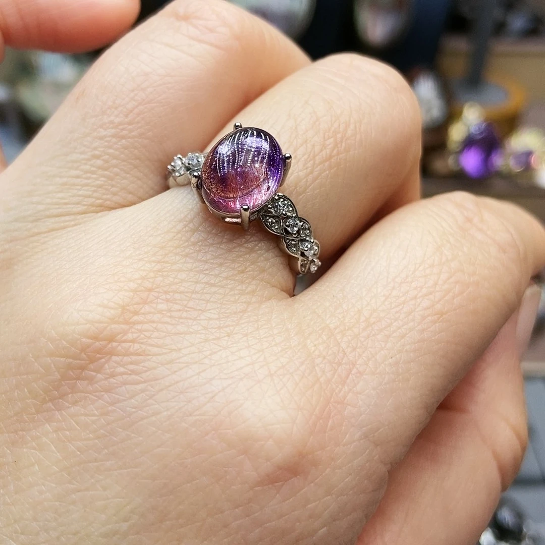 水晶戒指银S925镶嵌?****姨