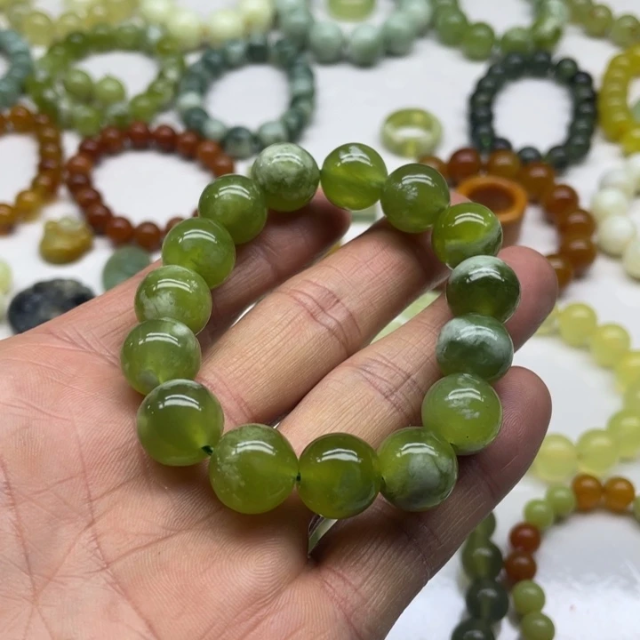 蛇纹石玉手串未镶嵌布****～